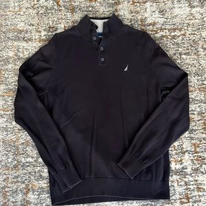 Nautica Navy Blue Sweater with Buttons